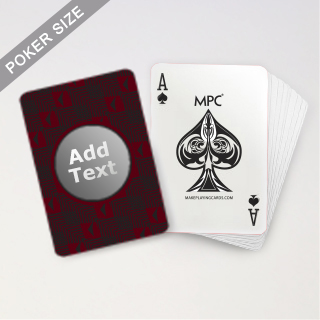 Customized Red Monogrammed MPC Playing Cards