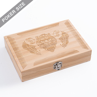 Personalised Playing Cards In Wooden Box Engraved Gift 