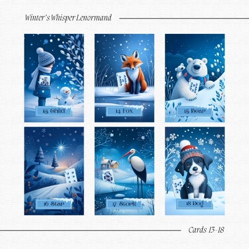 Lenrom Winter's Whisper Lenormand Cards