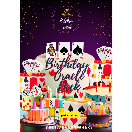 BIRTHDAY ORACLE CARTOMANCY GAME DECK without key confetti