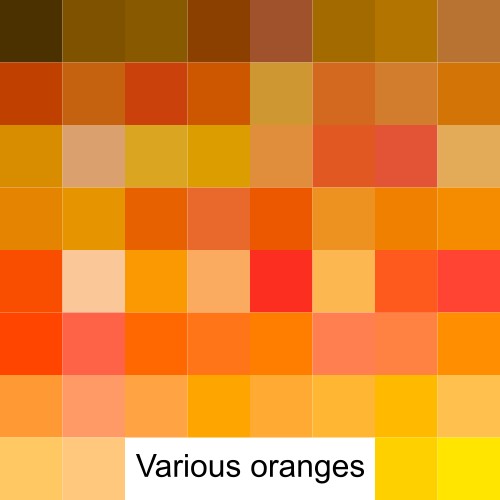 RGB Color Samples - Orange