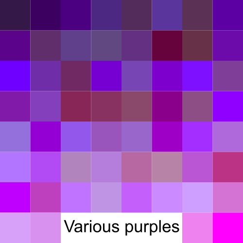 RGB Color Samples - Purple