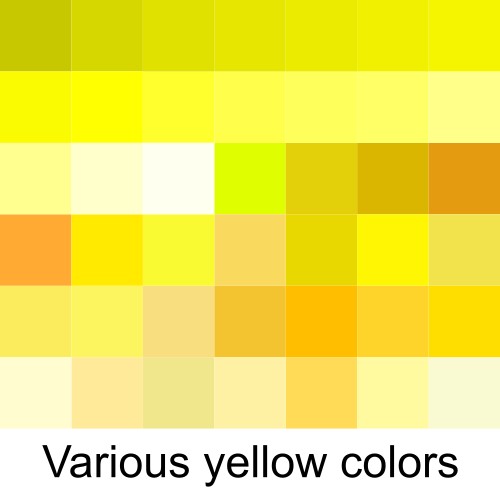 RGB Color Samples - Yellow