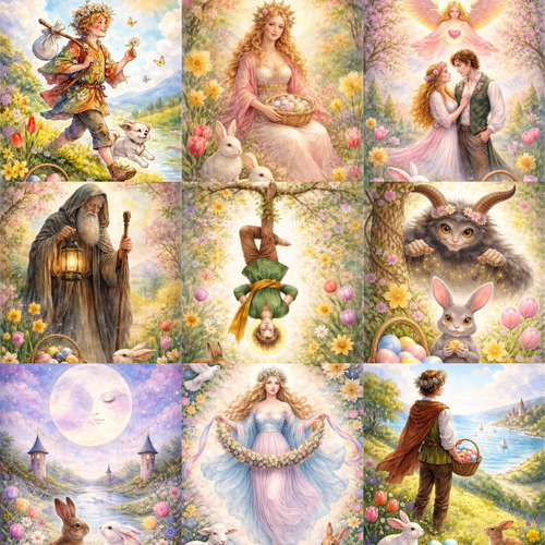 Figurative Easter Tarot Deck