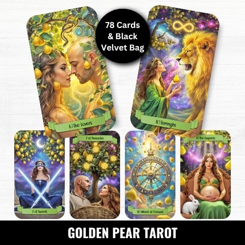 Golden Pear Tarot - A Unique Pear-themed Tarot Deck