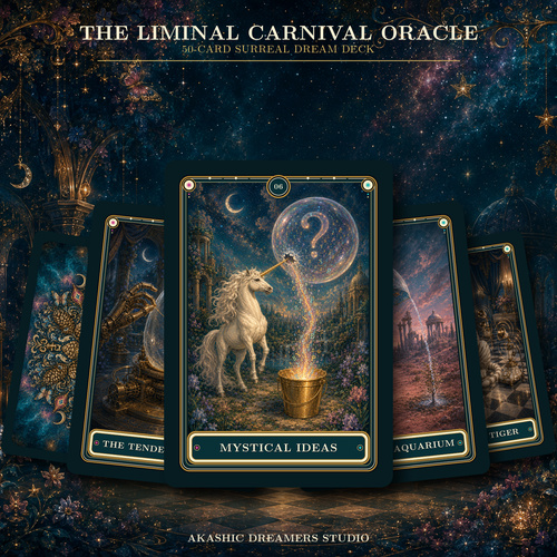 The Liminal Carnival Oracle - 50-Card Surreal Dream Deck