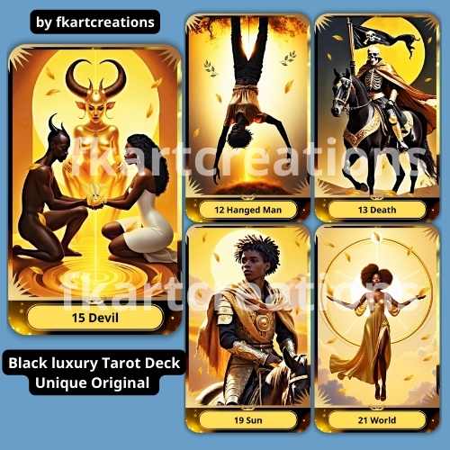 Black Luxury Tarot Cards