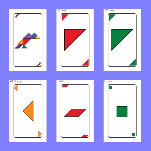 Rainbow Tangram Cards