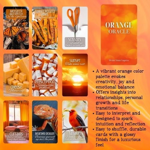 Orange Oracle Card ORANGE Oracle Cards