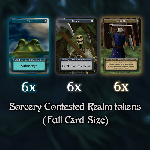 SorceryTCG Token Pack (6x Frog, Skeleton, Soldier)
