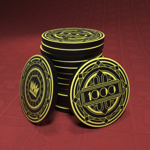 Black Crown: Art Deco - $1000 Poker Chip
